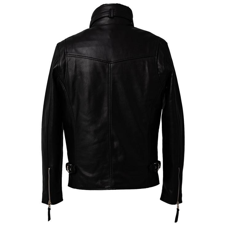 Liugoo Leathers 本革 WING-NECK シングルライダースジャケット メンズ