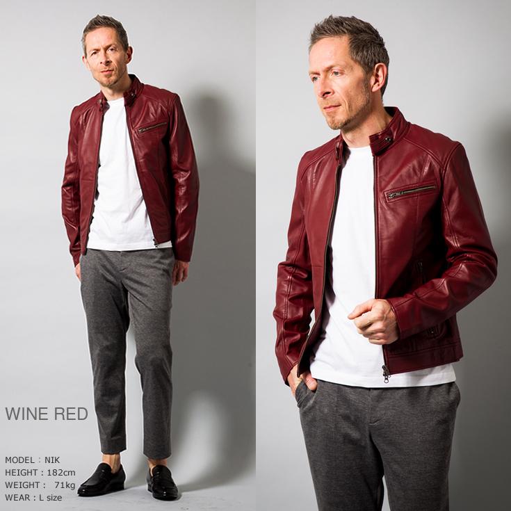 Liugoo Leathers レザージャケット 本革 シングルライダースジャケット