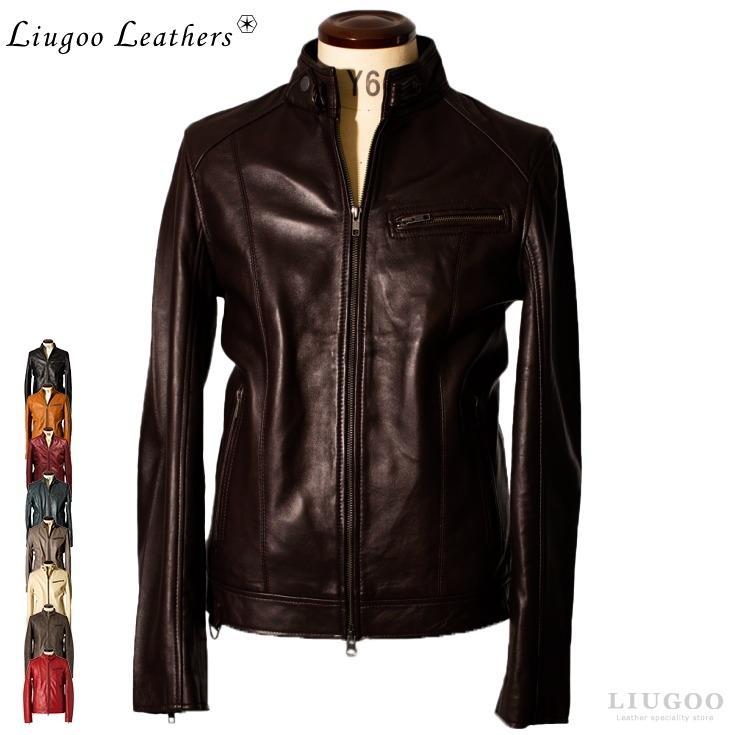 本革ライダーズジャケット Liugoo Leathers 【20周年記念10%OFFクーポン】革ジャン 本革 シングル