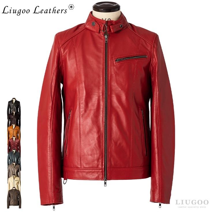 Liugoo Leathers シングルライダースジャケット 本革 レザージャケット