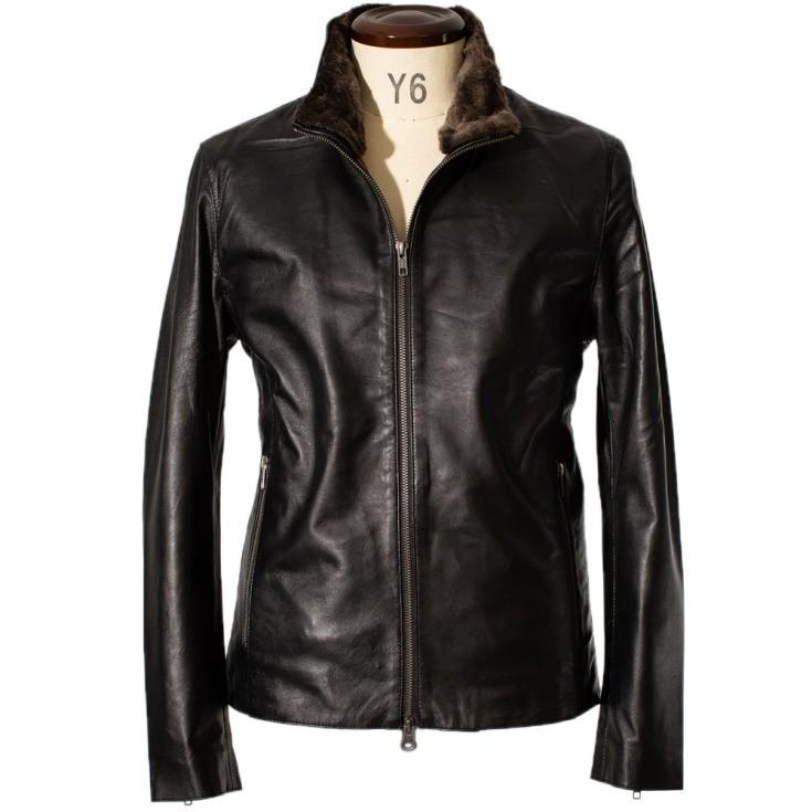 羊革襟ボアハイネックシングル WNG02B