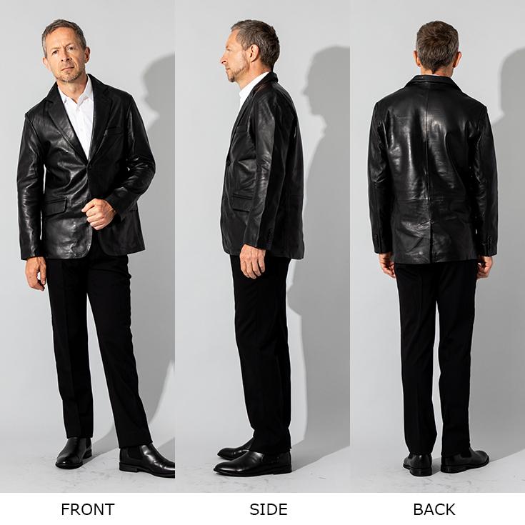 極美品 リューグーレザーズ 羊革 テーラードジャケット Lサイズ ブラック 極美品 L リューグーレザー テーラードジャケット 羊革 ブラック 黒