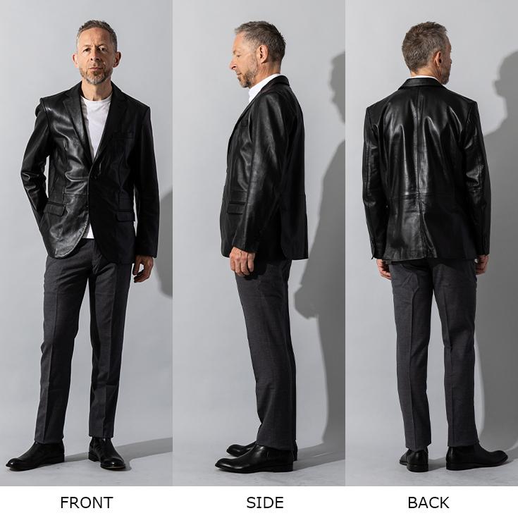 Liugoo リューグーレザー 羊革 シープスキン ジャケット　３L ブラック SHEEP SKIN BLACK WOMEN - レザージャケット 革ジャン 本革専門