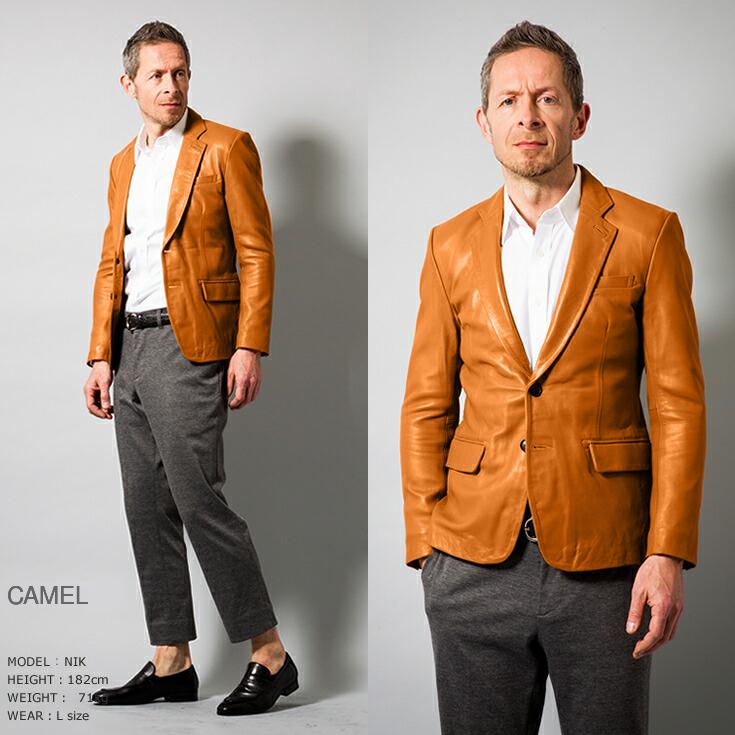 【20周年記念20%OFFクーポン】LIUGOO 本革 スリムフィットレザーテーラードジャケット メンズ リューグー TLD01A  レザージャケット 革ジャン 皮ジャン AP | Liugoo Leathers | 12