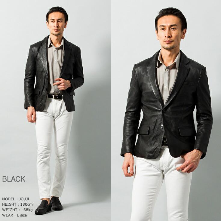 【20周年記念20%OFFクーポン】LIUGOO 本革 スリムフィットレザーテーラードジャケット メンズ リューグー TLD01A  レザージャケット 革ジャン 皮ジャン AP | Liugoo Leathers | 07