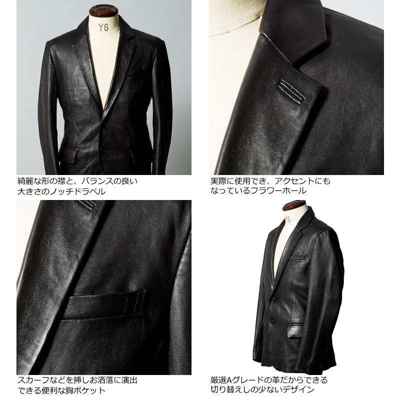 【20周年記念10%OFFクーポン】LIUGOO 本革 スリムフィットレザーテーラードジャケット メンズ リューグー TLD01A  レザージャケット 革ジャン 皮ジャン APの画像