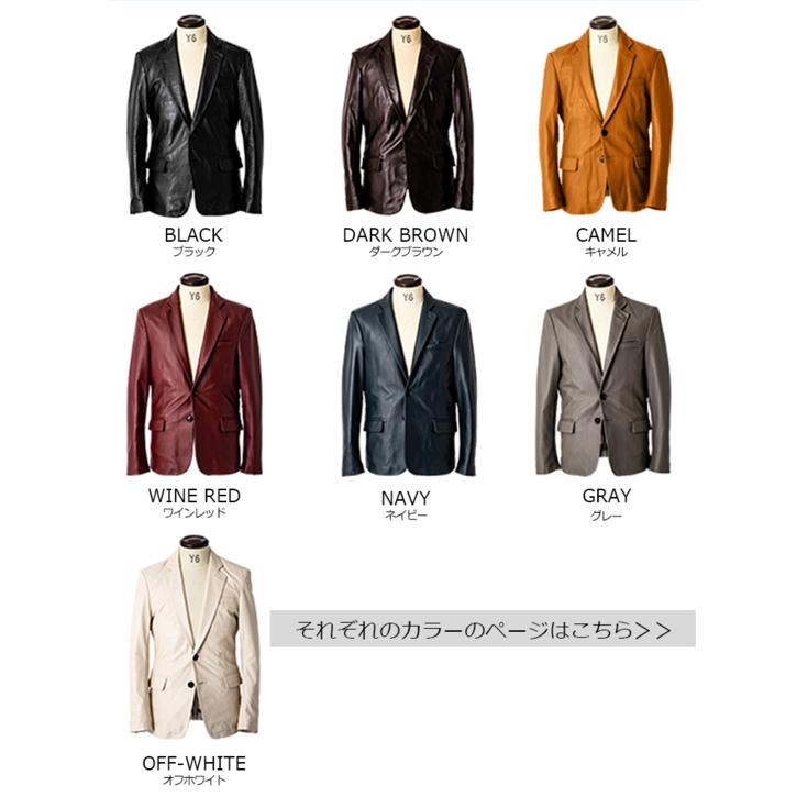 【20周年記念10%OFFクーポン】LIUGOO 本革 スリムフィットレザーテーラードジャケット メンズ リューグー TLD01A  レザージャケット 革ジャン 皮ジャン APの画像