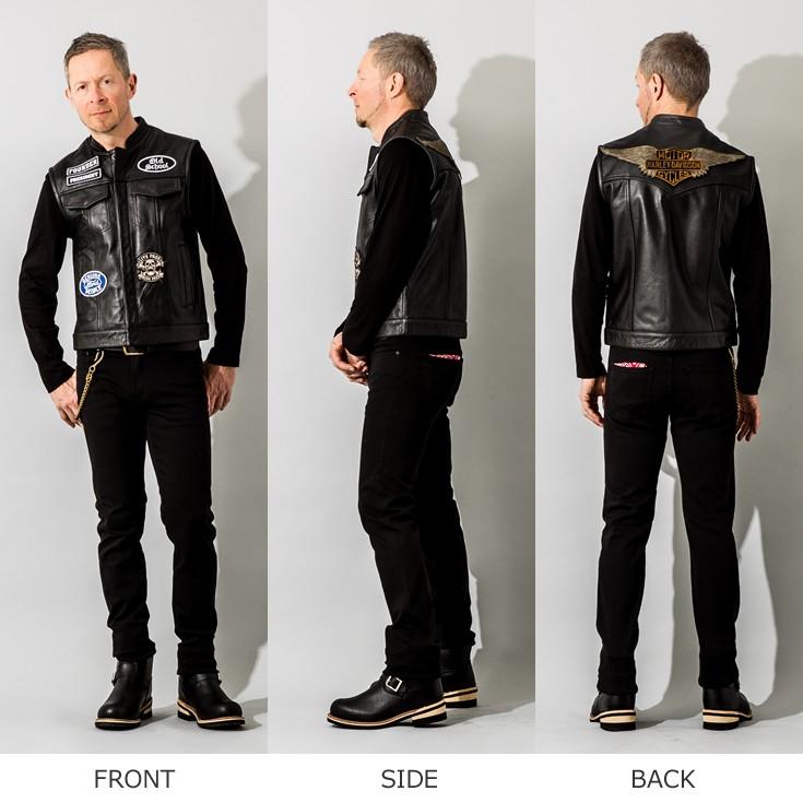 Liugoo Leathers 本革 モーターサイクルクラブベスト メンズ