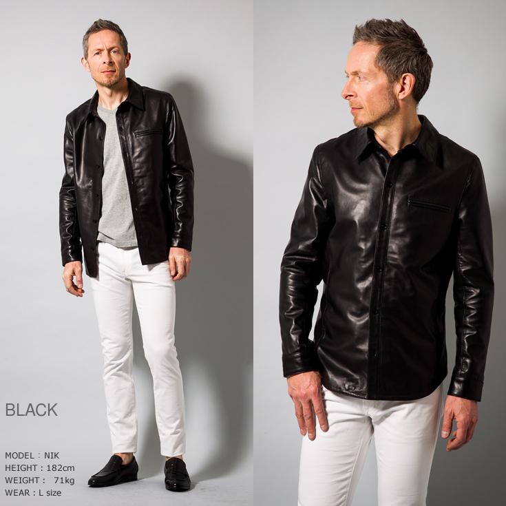 Liugoo Leathers LIUGOO 本革 ドレスシャツ メンズ リューグー Liugoo Leathers LIUGOO 本革 ドレスシャツ メンズ リューグー