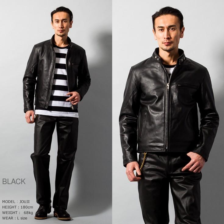 Horn Works 本革 シングルライダースジャケット メンズ ホーン Horn Works 本革 シングルライダースジャケット メンズ ホーン