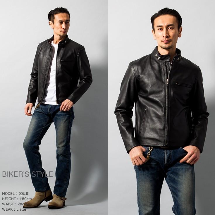 Horn Works 本革 シングルライダースジャケット メンズ ホーン Horn Works 本革 シングルライダースジャケット メンズ ホーン