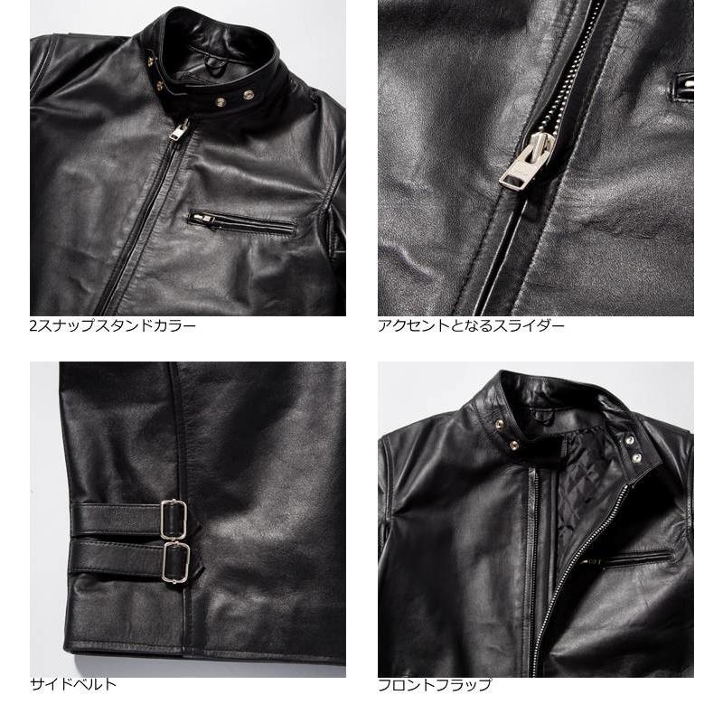 Horn Works 本革 シングルライダースジャケット メンズ ホーン Horn Works 本革 シングルライダースジャケット メンズ ホーン