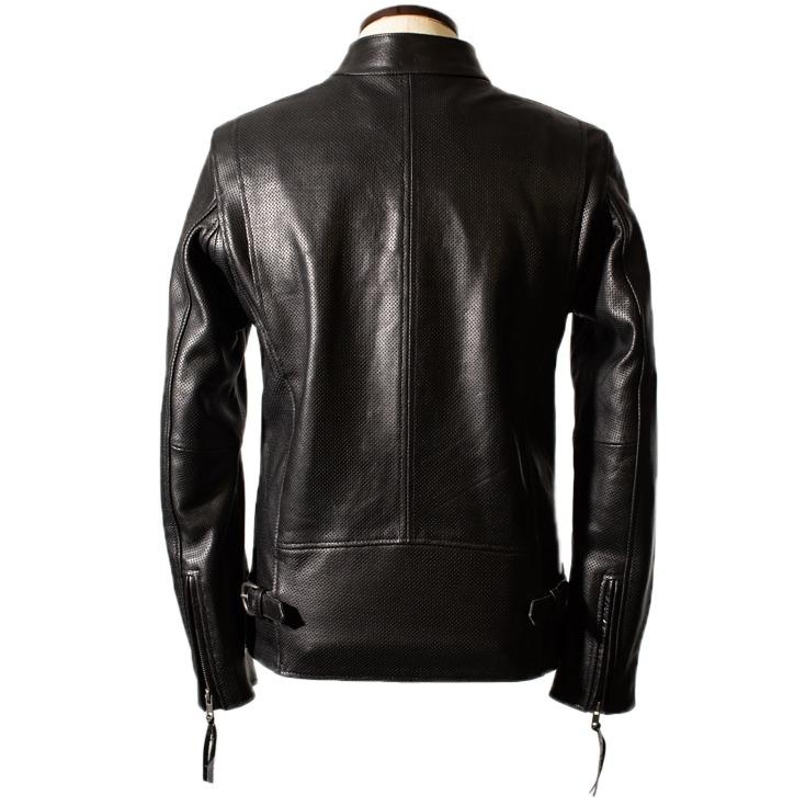 Liugoo Leathers メッシュレザ－シングルライダースジャケット Liugoo Leathers 【20周年記念10%OFFクーポン】本革 メッシュレザー