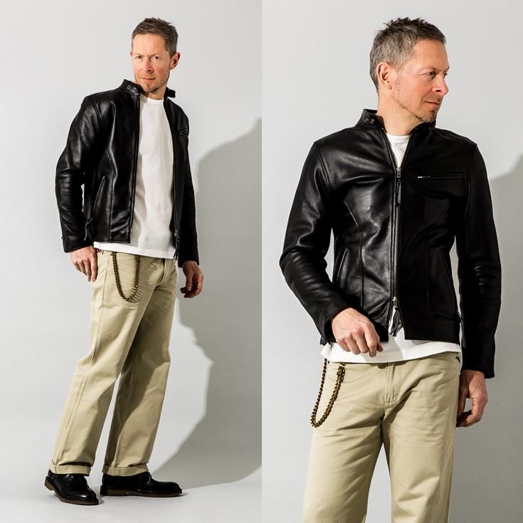 Liugoo Leathers 【20周年記念10%OFFクーポン】本革 メッシュレザー
