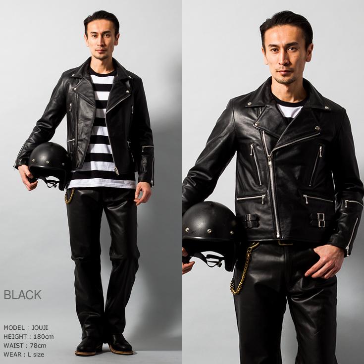 Horn Works 本革 UKダブルライダースジャケット メンズ ホーン