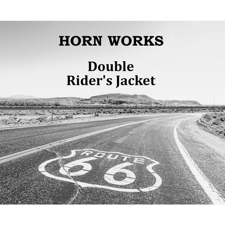 Horn Works 本革 襟ボアダブルライダースジャケット メンズ ホーンワークス 4768  レザージャケット ワンスター バイカーの画像