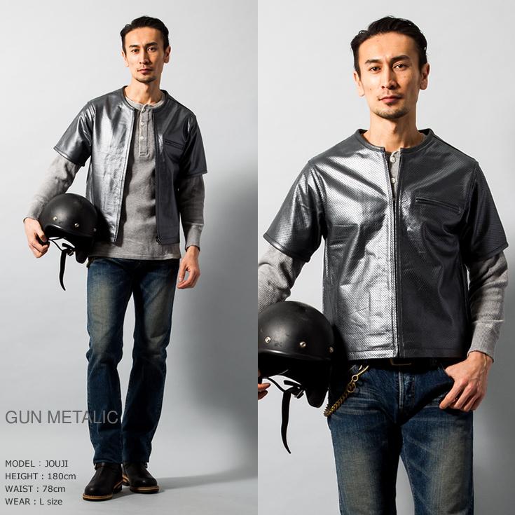 TETE HOMME 日本 本革 レザーシャツ レザージャケット vintage n1230_1.jpg