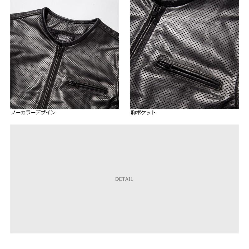 Horn Works 本革 メッシュレザーTシャツ メンズ ホーンワークス Horn Works 本革 メッシュレザーTシャツ メンズ ホーンワークス