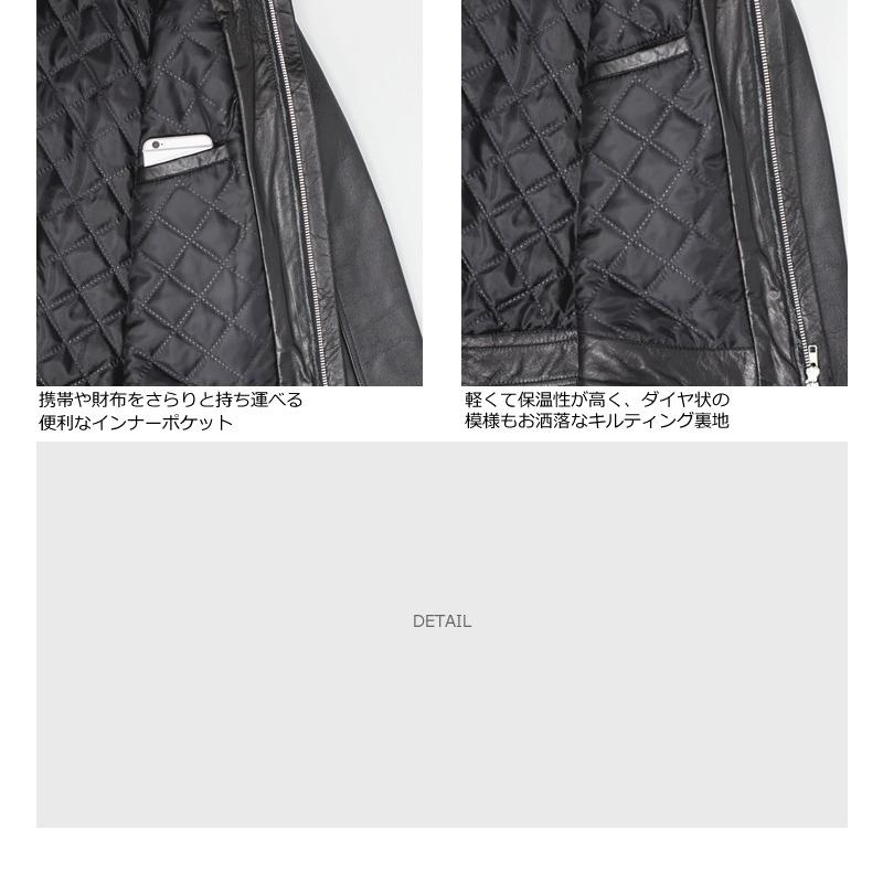 Horn Works 本革 ハイネックシングルライダースジャケット レディース