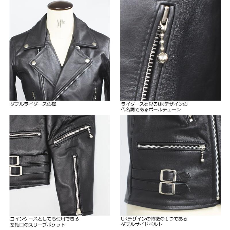 Horn Works 本革 UKダブルライダースジャケット レディース Horn Works 本革 UKダブルライダースジャケット レディース