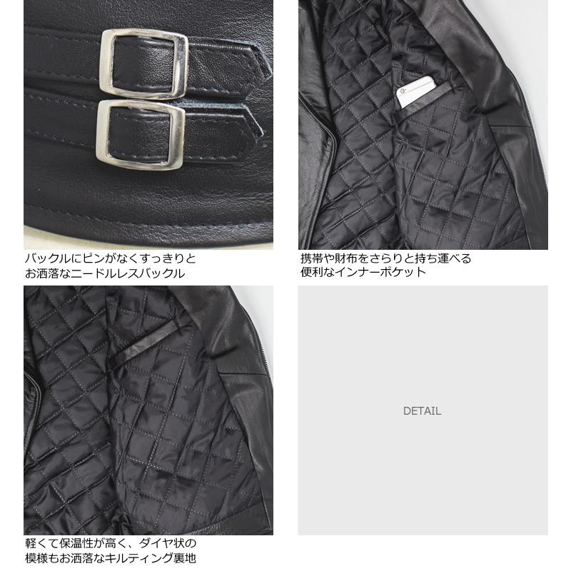 Horn Works 本革 UKダブルライダースジャケット レディース ホーン