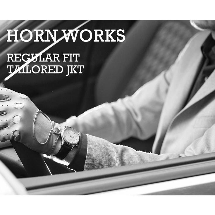 Horn Works 本革 レギュラーフィットレザーテーラードジャケット Horn Works 本革 レギュラーフィットレザーテーラードジャケット