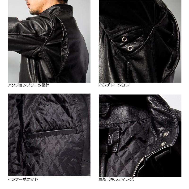 Horn Works 本革 シングルライダースジャケット メンズ ホーン Horn Works 本革 シングルライダースジャケット メンズ ホーン