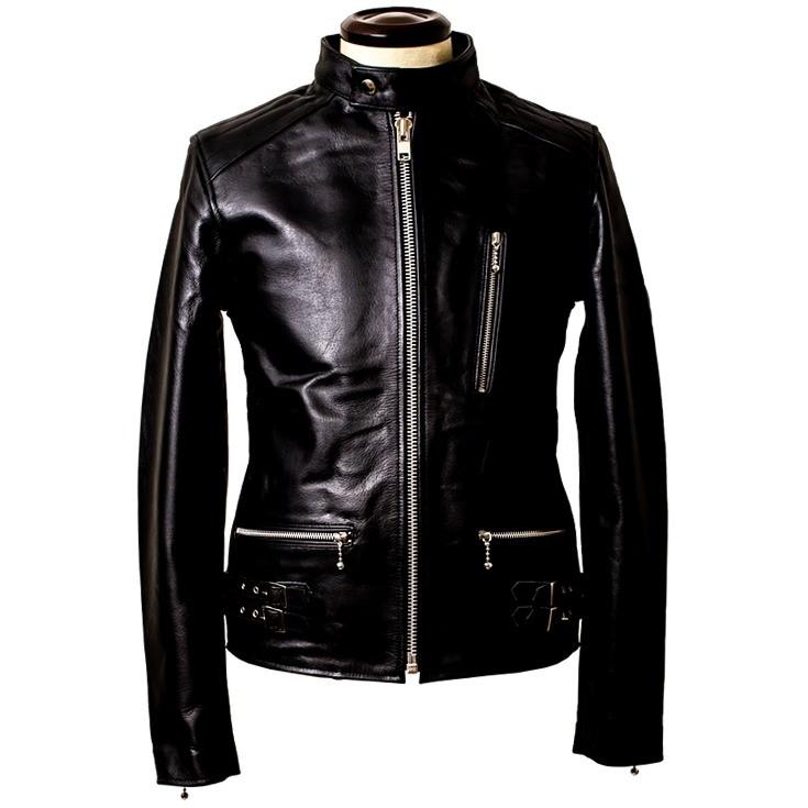 Horn Works 本革 UKシングルライダースジャケット メンズ ホーン