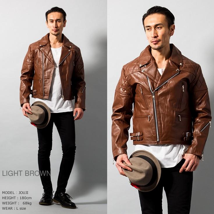 Horn Works 本革 UKパッドダブルライダースジャケット メンズ Horn Works 本革 UKパッドダブルライダースジャケット メンズ