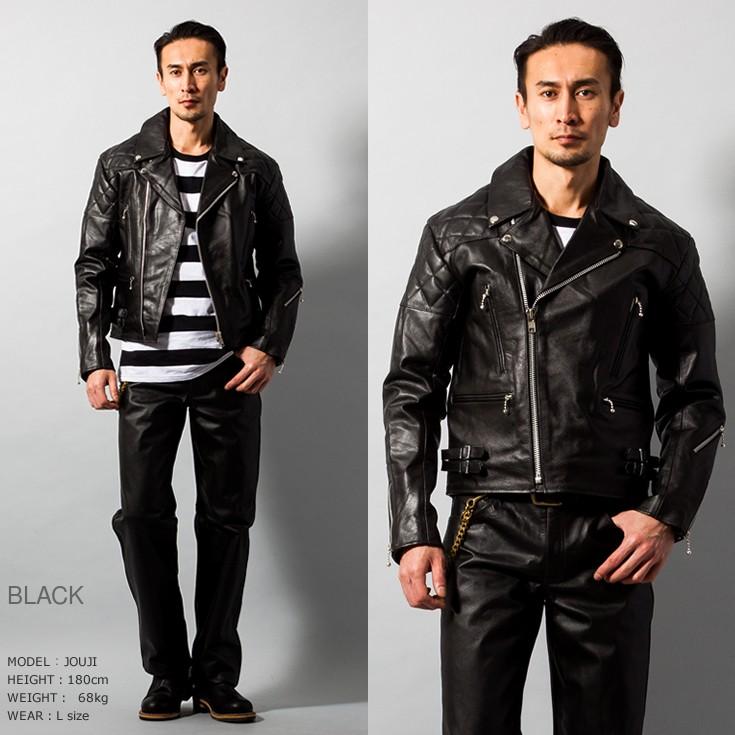 Horn Works 本革 UKパッドダブルライダースジャケット メンズ Horn Works 本革 UKパッドダブルライダースジャケット メンズ