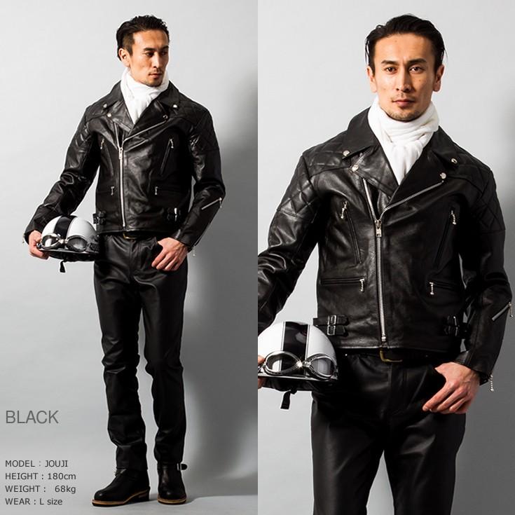 Horn Works 本革 UKパッドダブルライダースジャケット メンズ Horn Works 本革 UKパッドダブルライダースジャケット メンズ