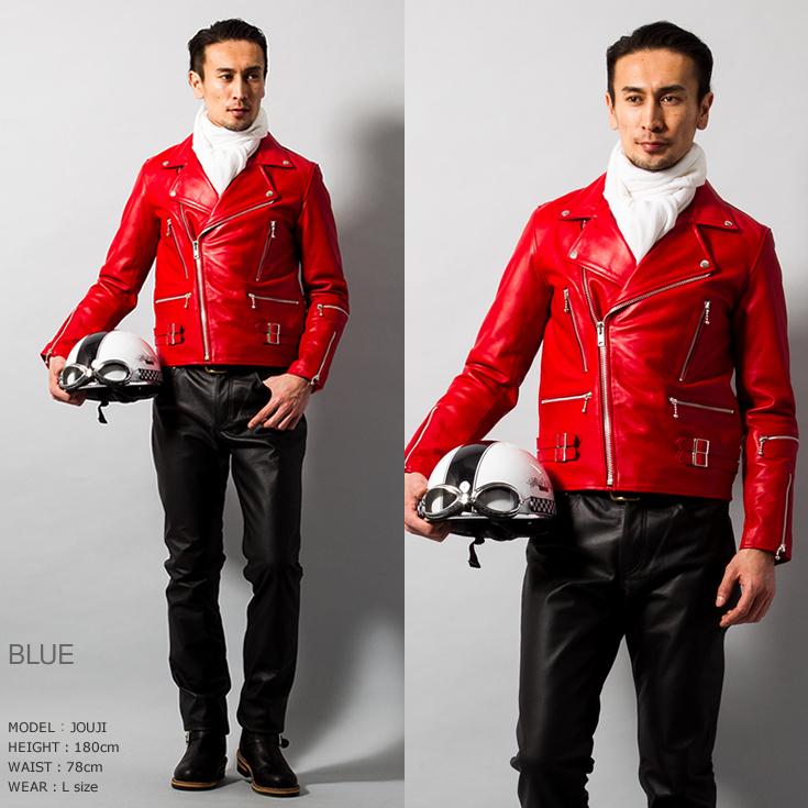 Horn Works 本革 UKダブルライダースジャケット メンズ ホーン