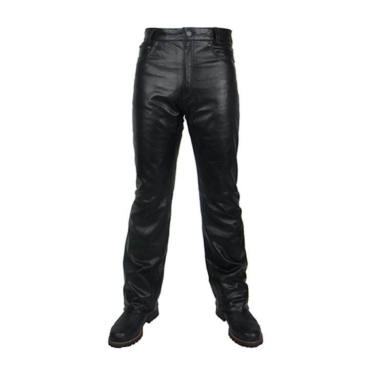 Horn Works 本革 レギュラーフィットレザーパンツ メンズ ホーン