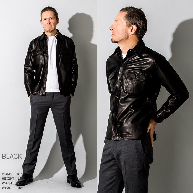 HORN WORKS バッファローレザー　シャツ　ホーンワークス HORN WORKS バッファローレザー シャツ ホーンワークス - メルカリ