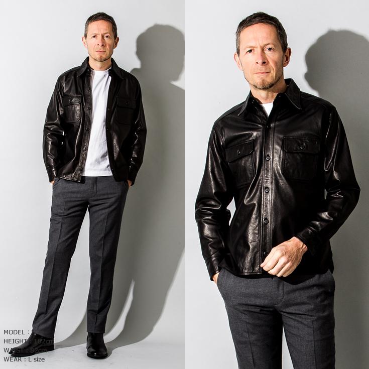 希少ヴィンテージ 本革レザー ウエスタンシャツ ブラック 　フェード Horn Works 本革 レザーシャツ メンズ ホーンワークス 4014 本革