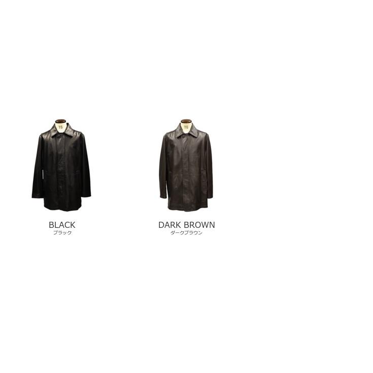 Paris Collection Brand 本革 ステンカラーコート 通勤コート メンズ 