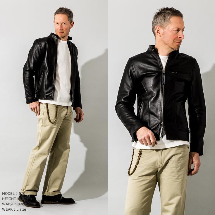 Liugoo Leathers 本革 メッシュレザー シングルライダース Liugoo Leathers 本革 メッシュレザー シングルライダース