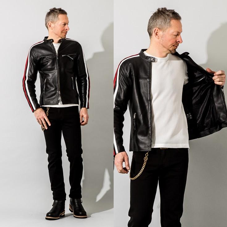 Liugoo Leathers 【10/31まで10%OFFクーポン】本革 メッシュレザー 2