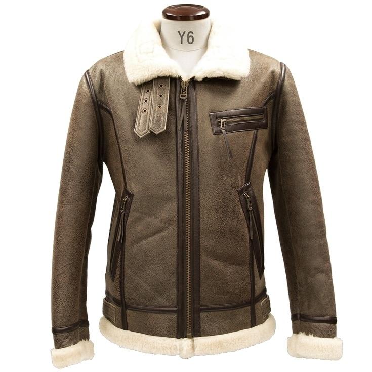 Liugoo Leathers 本革 B-3タイプライダース ムートンジャケット Liugoo Leathers 本革 B-3タイプライダース ムートンジャケット