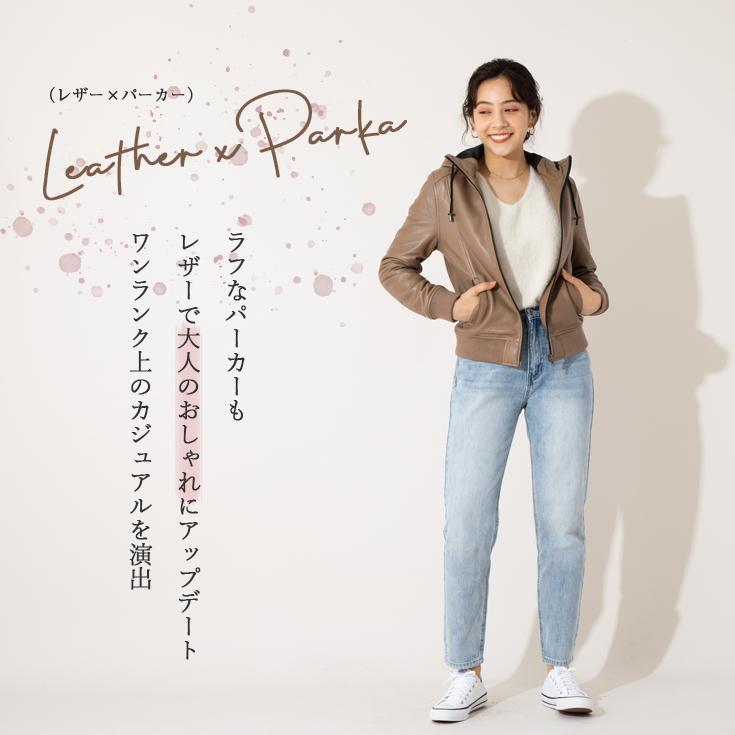 LIUGOO 本革 レザーハイネックパーカー レディース リューグー PRK01LB  レザージャケット ライダースジャケット AP | Liugoo Leathers | 03