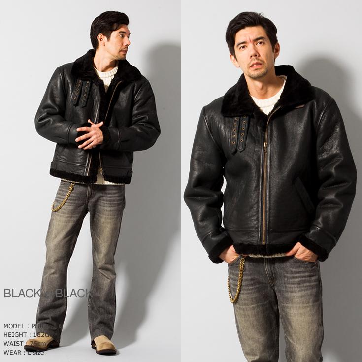 Liugoo Leathers 本革 B-3フライトジャケット ムートン Liugoo Leathers 本革 B-3フライトジャケット ムートン