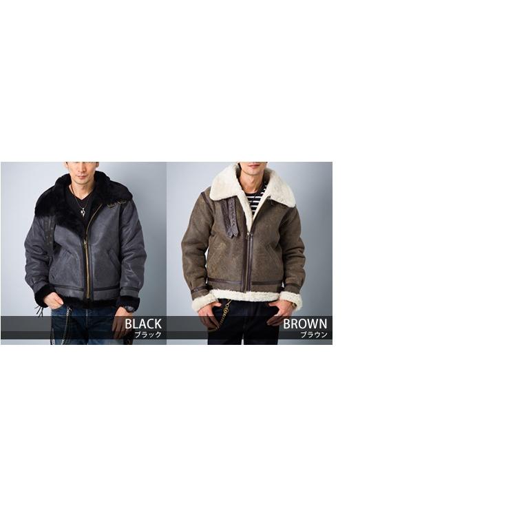 Liugoo Leathers 本革 B-3フライトジャケット ムートン Liugoo Leathers 本革 B-3フライトジャケット ムートン
