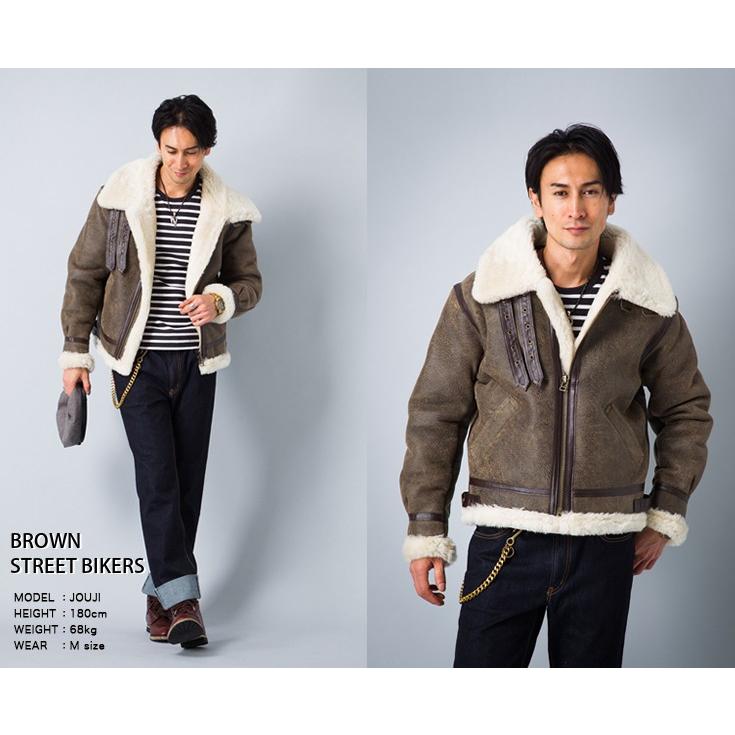 Liugoo Leathers 本革 B-3フライトジャケット ムートン Liugoo Leathers 本革 B-3フライトジャケット ムートン