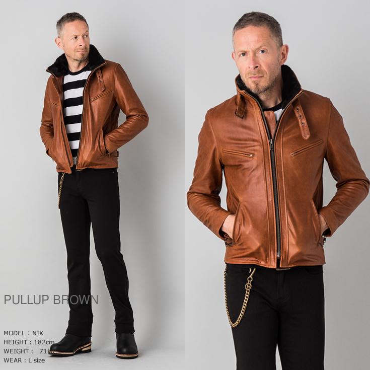 美品2XL リューグーレザーズ 3way シングルライダース 襟ボアライナー 茶 Liugoo Leathers 【50%OFFクーポン】Liugoo Leathers 本革 襟ボア