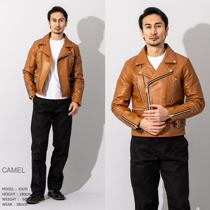 ネ*コ様 Horn Works ホーンワークス　ダブルライダースジャケット　UK Horn Works 本革 UKタイプ ダブルライダースジャケット メンズ