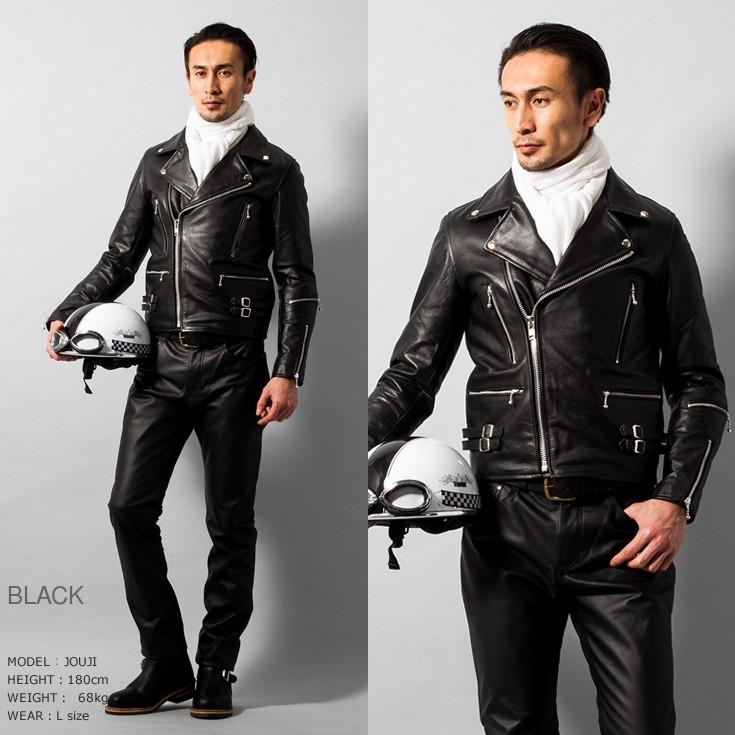 ミズノ　ライダースジャケット上下　パリダカール　定価58,500円　新品タグ付き Horn Works 本革 襟付きシングルライダースジャケット メンズ