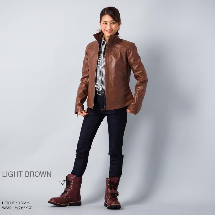 Indian バイクジャケット レディース　パンチングレザー　美品❗️ Horn Works 本革 ハイネックシングルライダースジャケット レディース