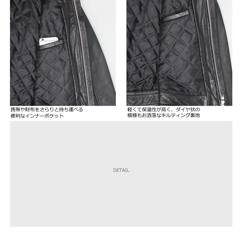 Horn Works 本革 ハイネックシングルライダースジャケット レディース