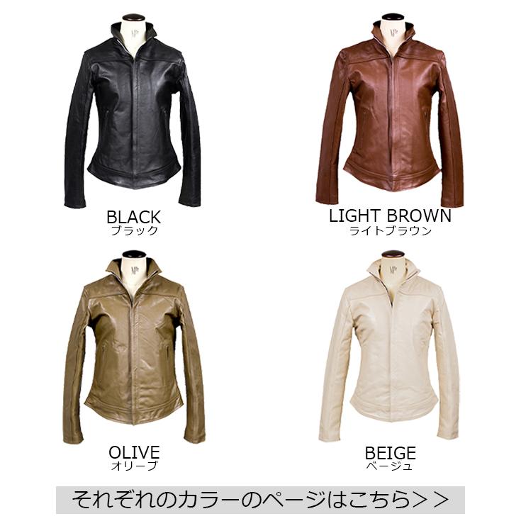 HORN WORKS バッファロー レザー ライダースジャケット ベージュ Horn Works 本革 UKダブルライダースジャケット レディース