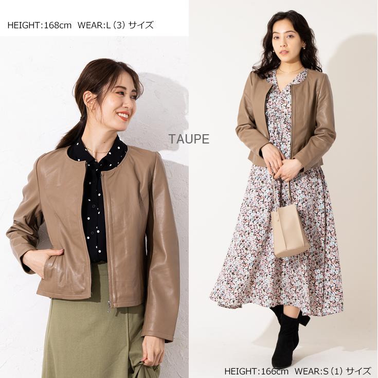 LIUGOO 本革 ノーカラーシングルジャケット レディース リューグー SRN01LA  レザージャケット ライダースジャケット AP | Liugoo Leathers | 11